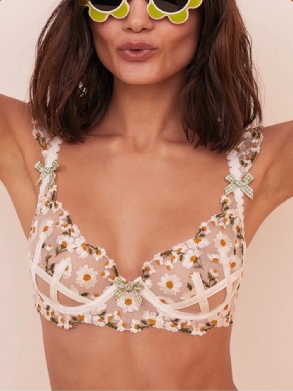 For Love and Lemons Tossed Daisy Bra